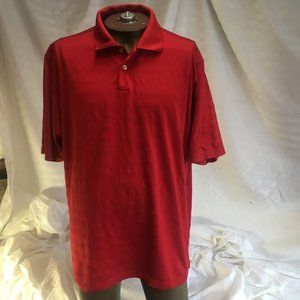 Adidas Polo Golf Shirt Mens Extra Large XL Climacool Red Texture Short Sleeve